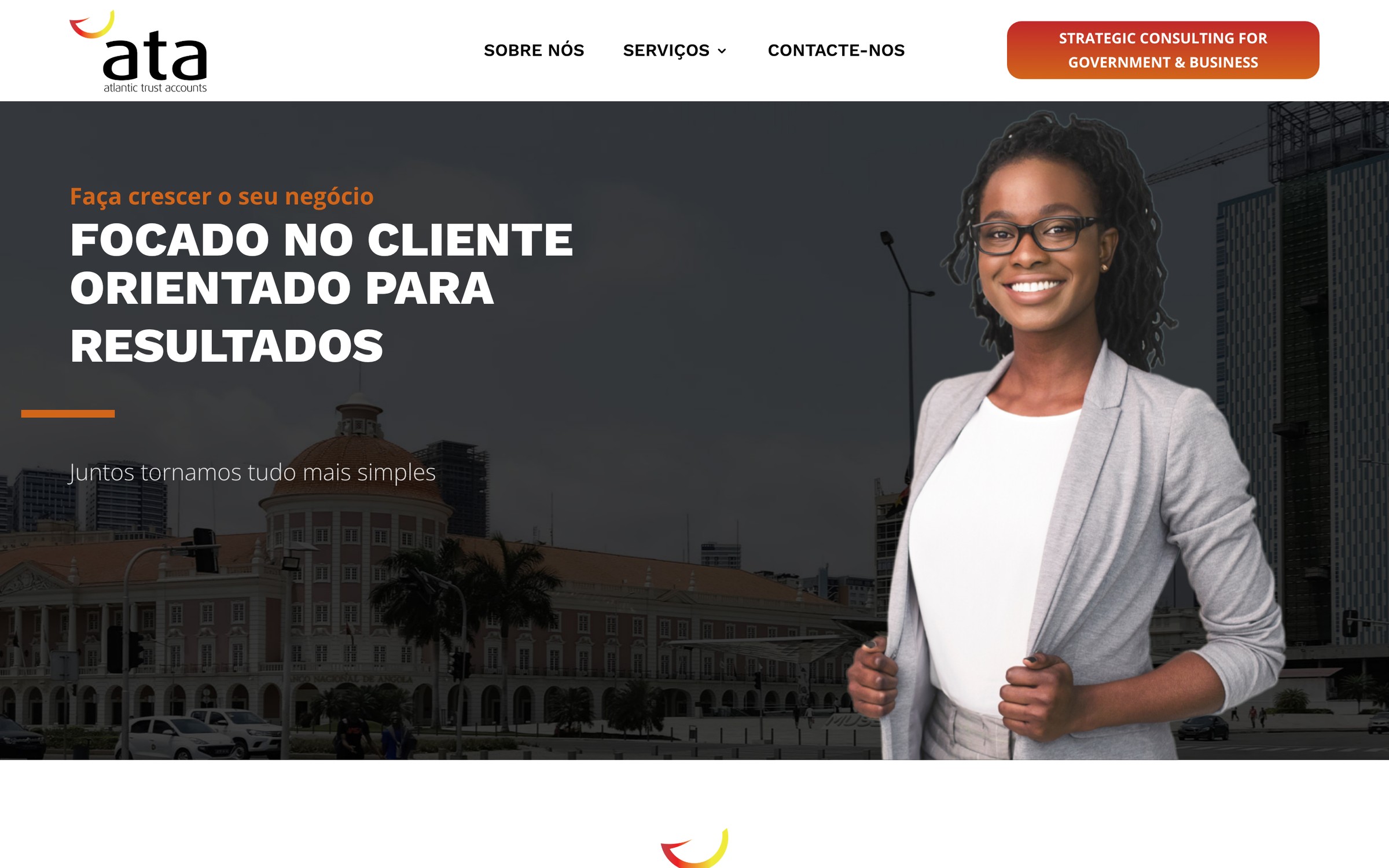 ATA — página inicial do site
