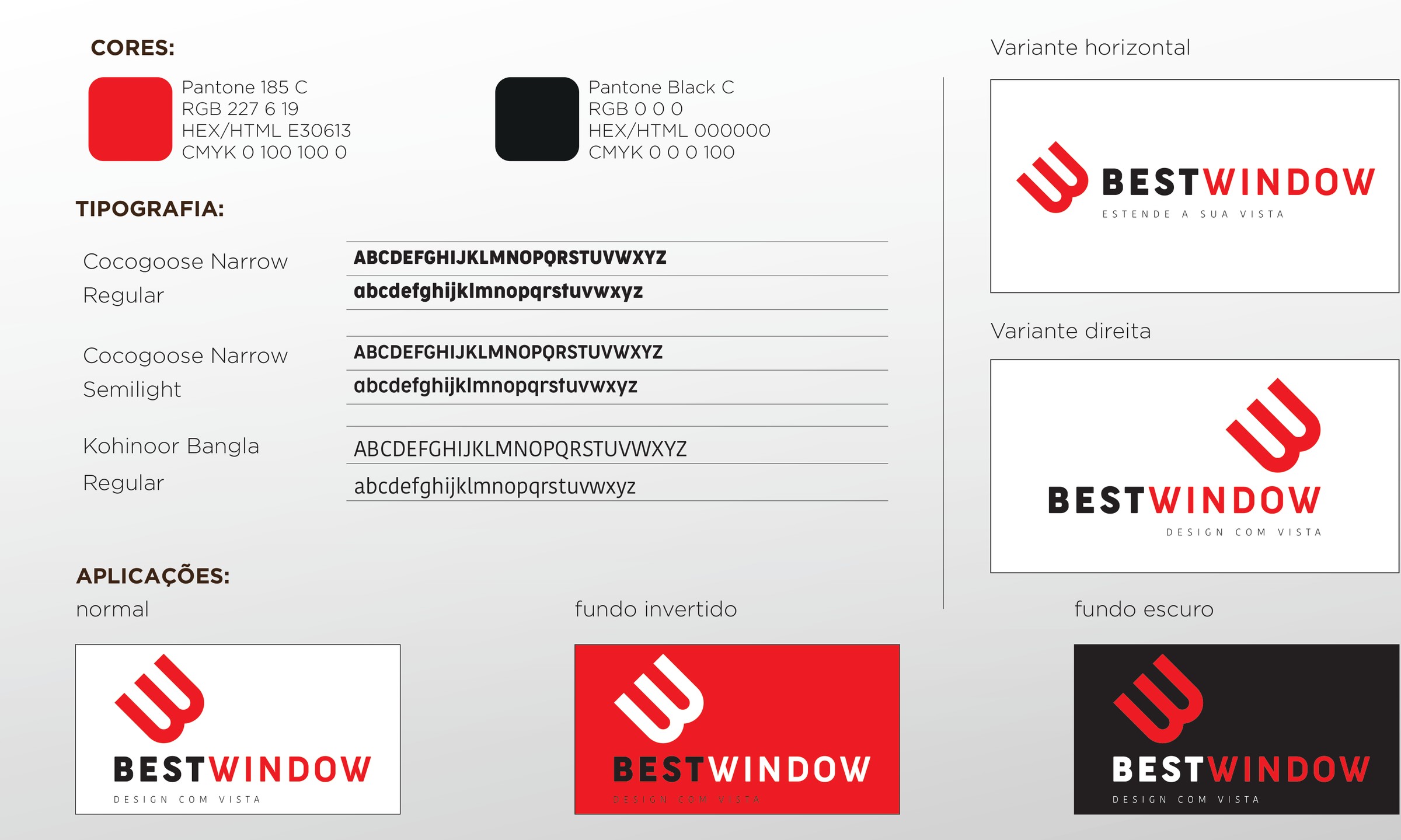 Best Window — cores e tipografia