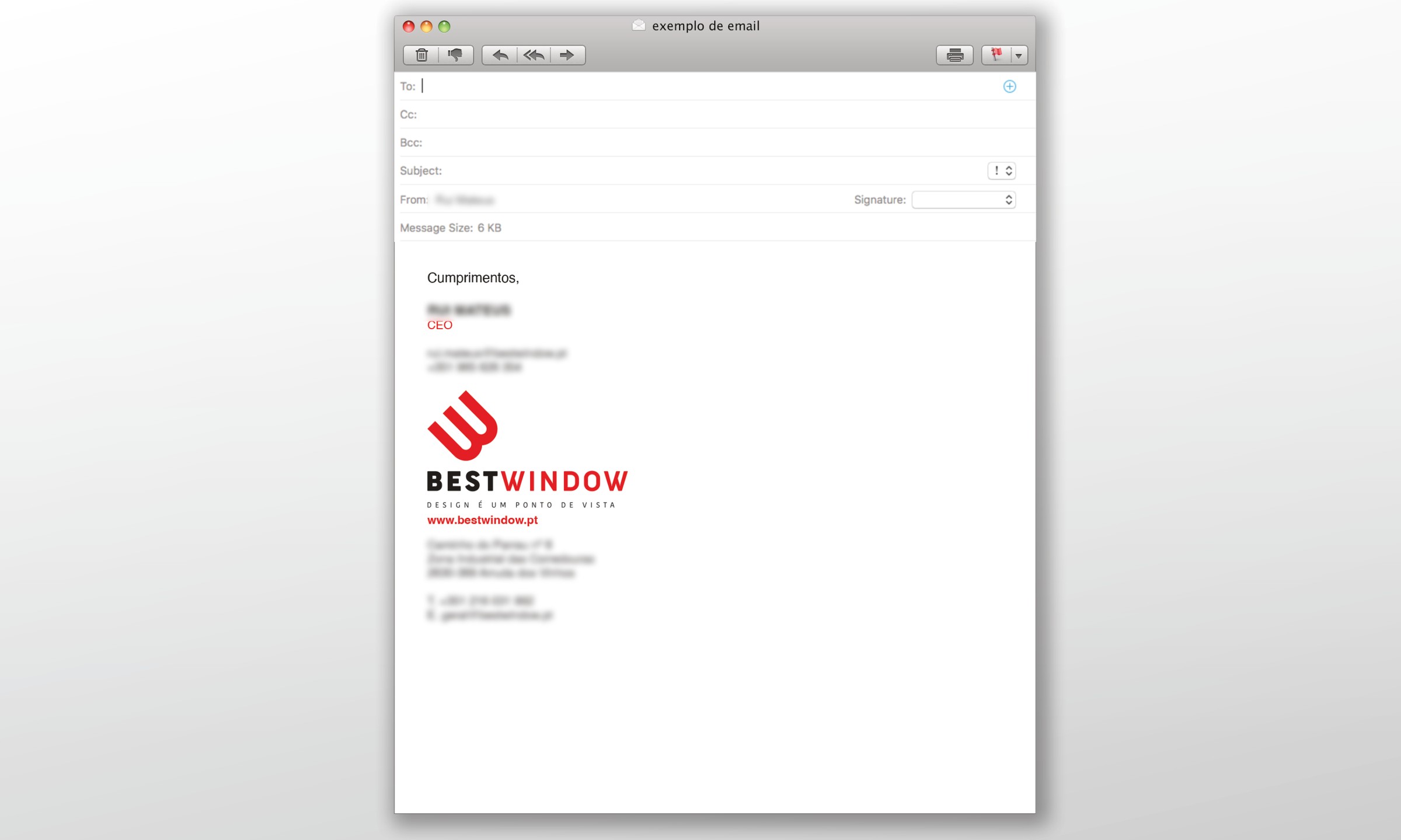 Best Window — assinatura de email