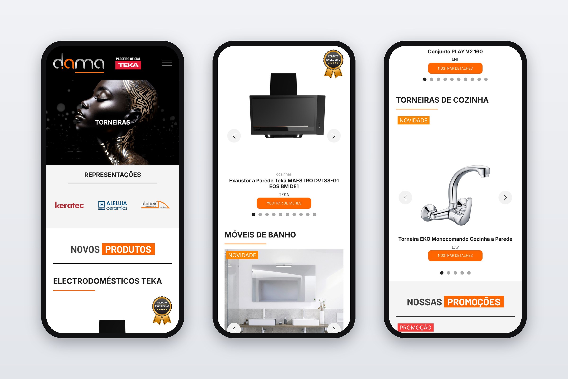 d.ama — site em telemóvel