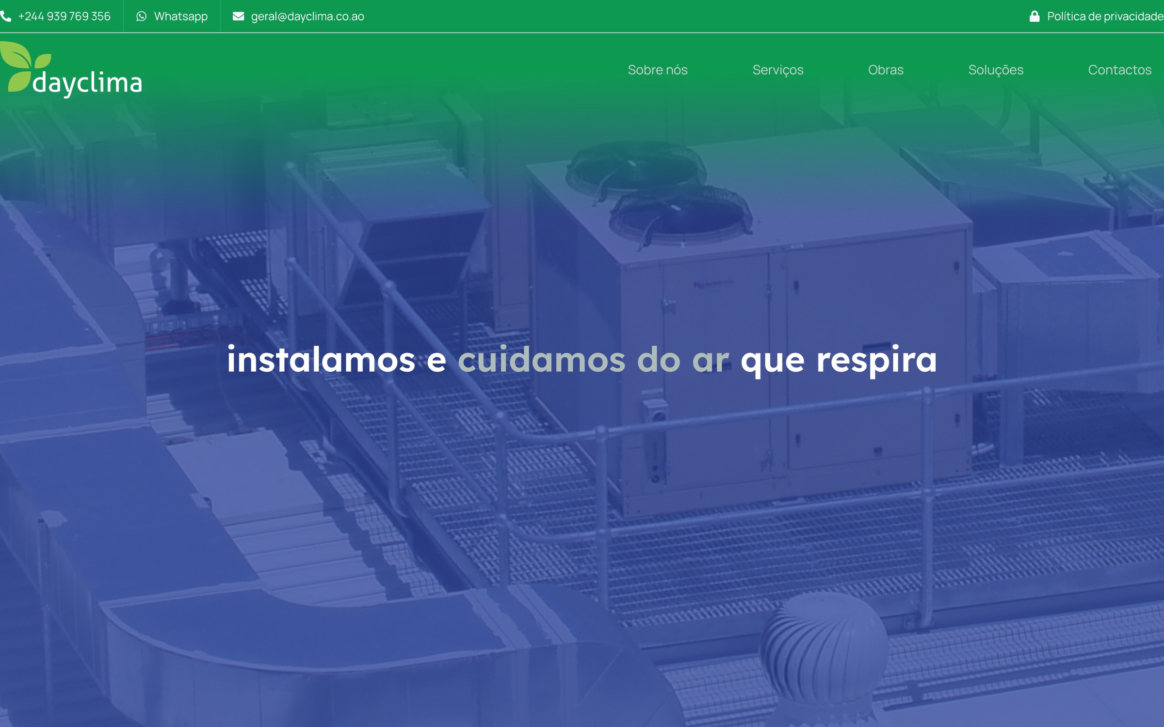 Dayclima — página inicial do site