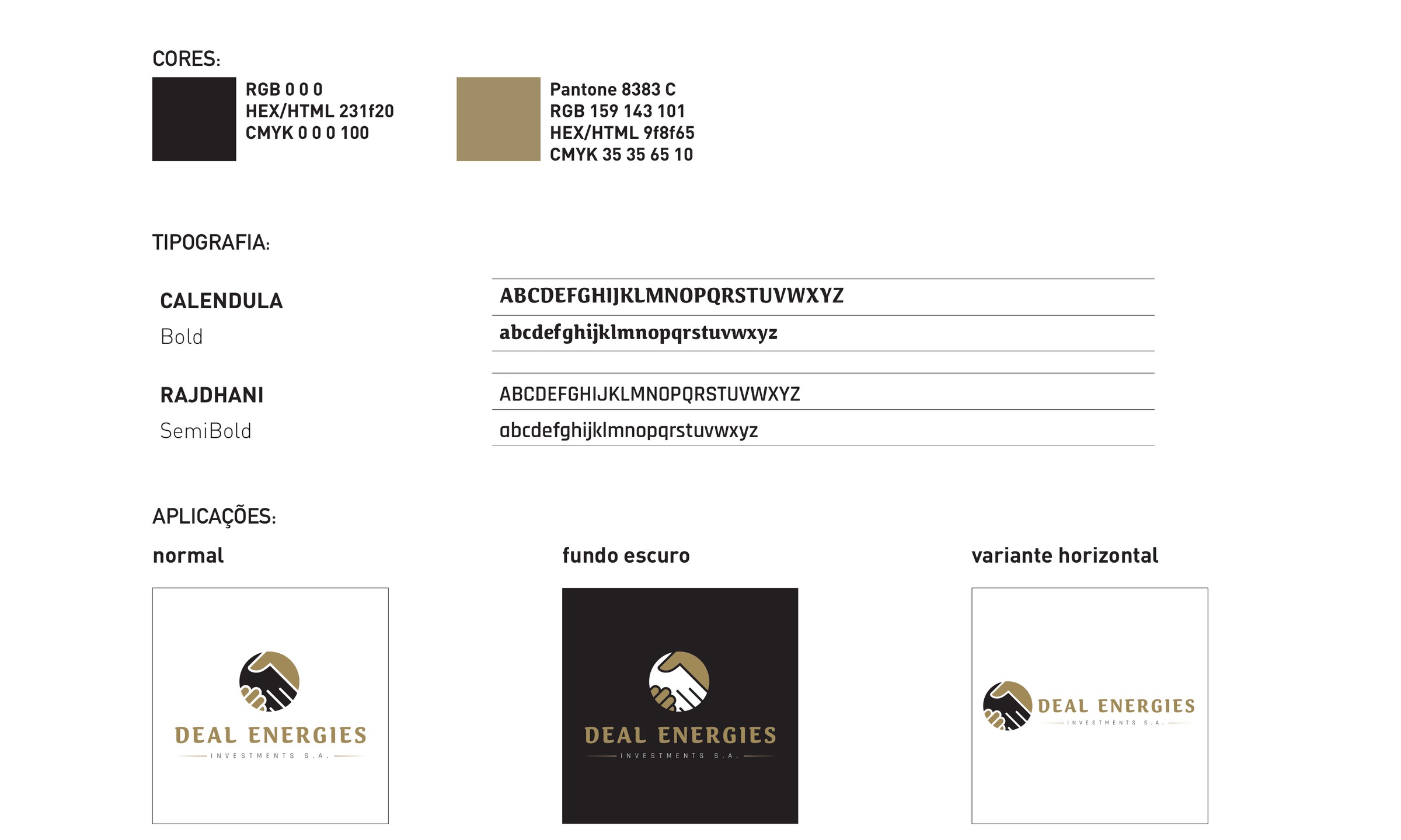 Deal Energies — cores e tipografia Deal Energies — cores e tipografia