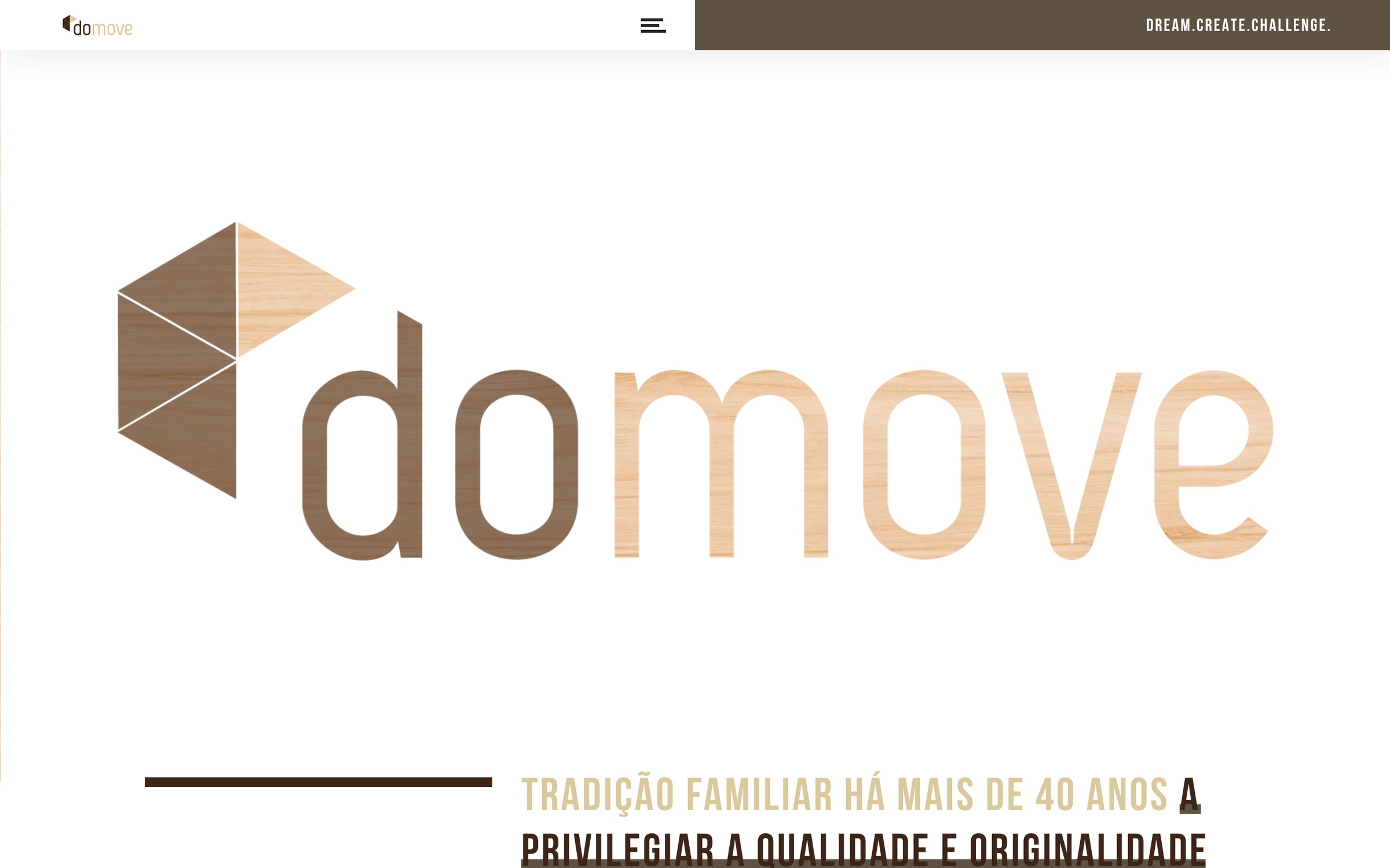 Domove — página inicial do site