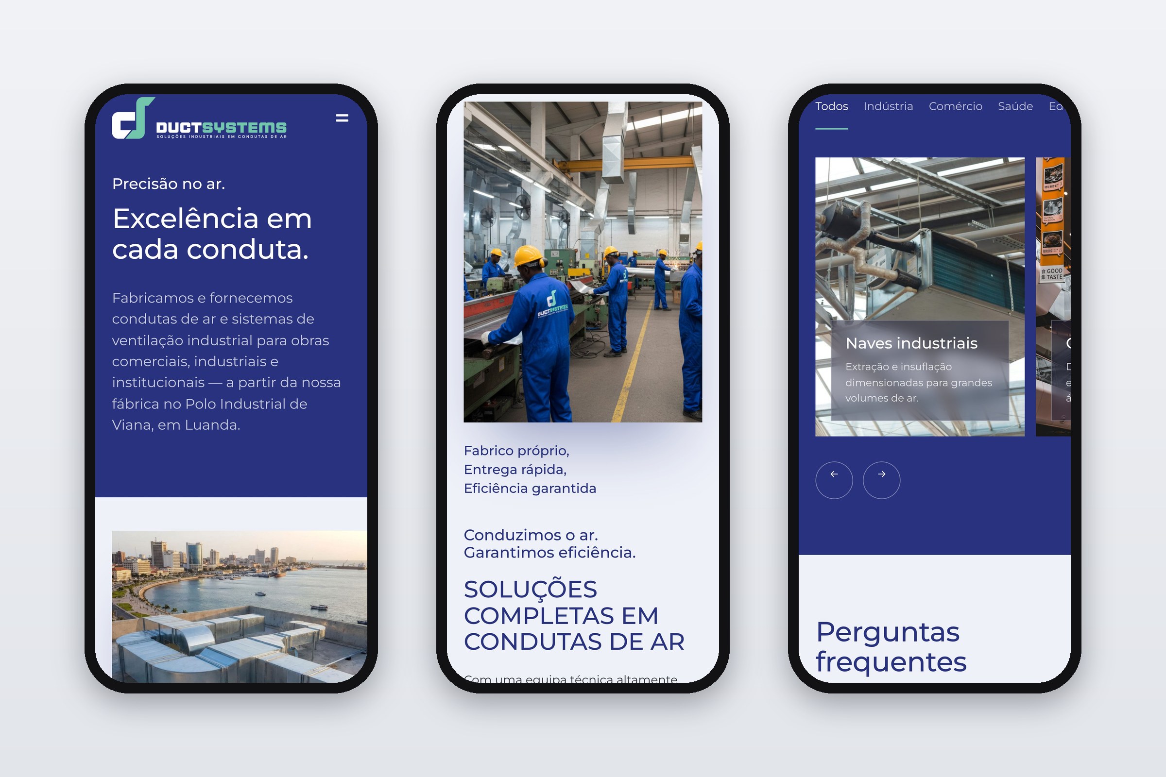DuctSystems — site em telemóvel
