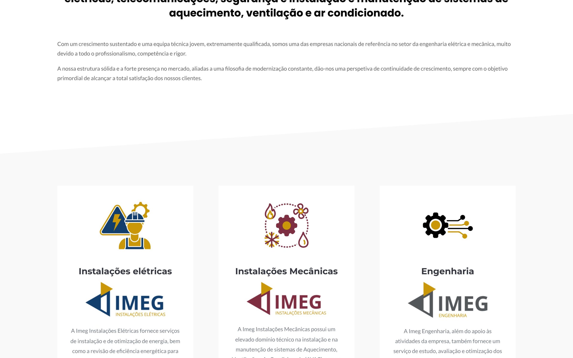 IMEG — secção do site