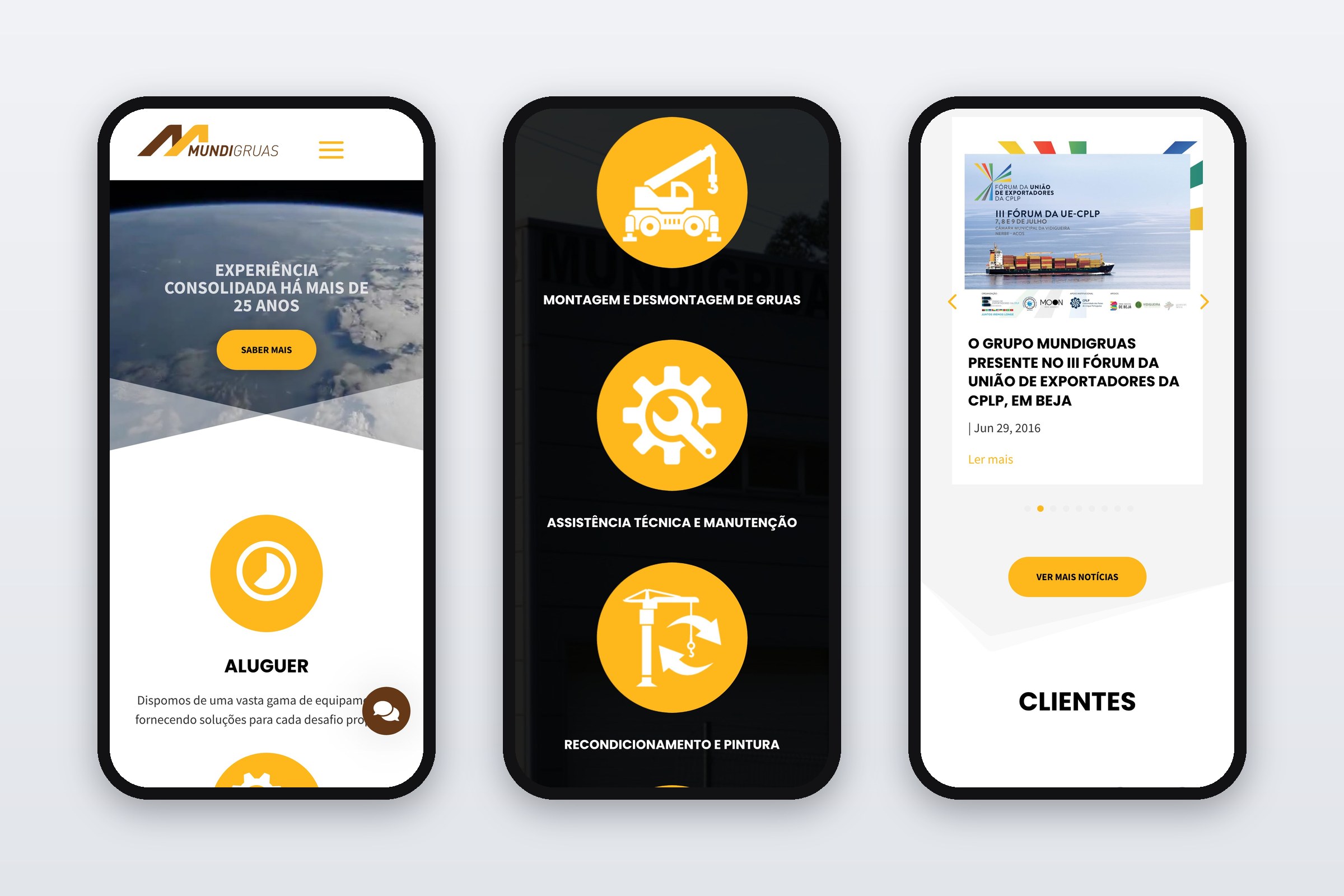 Mundigruas — site em telemóvel