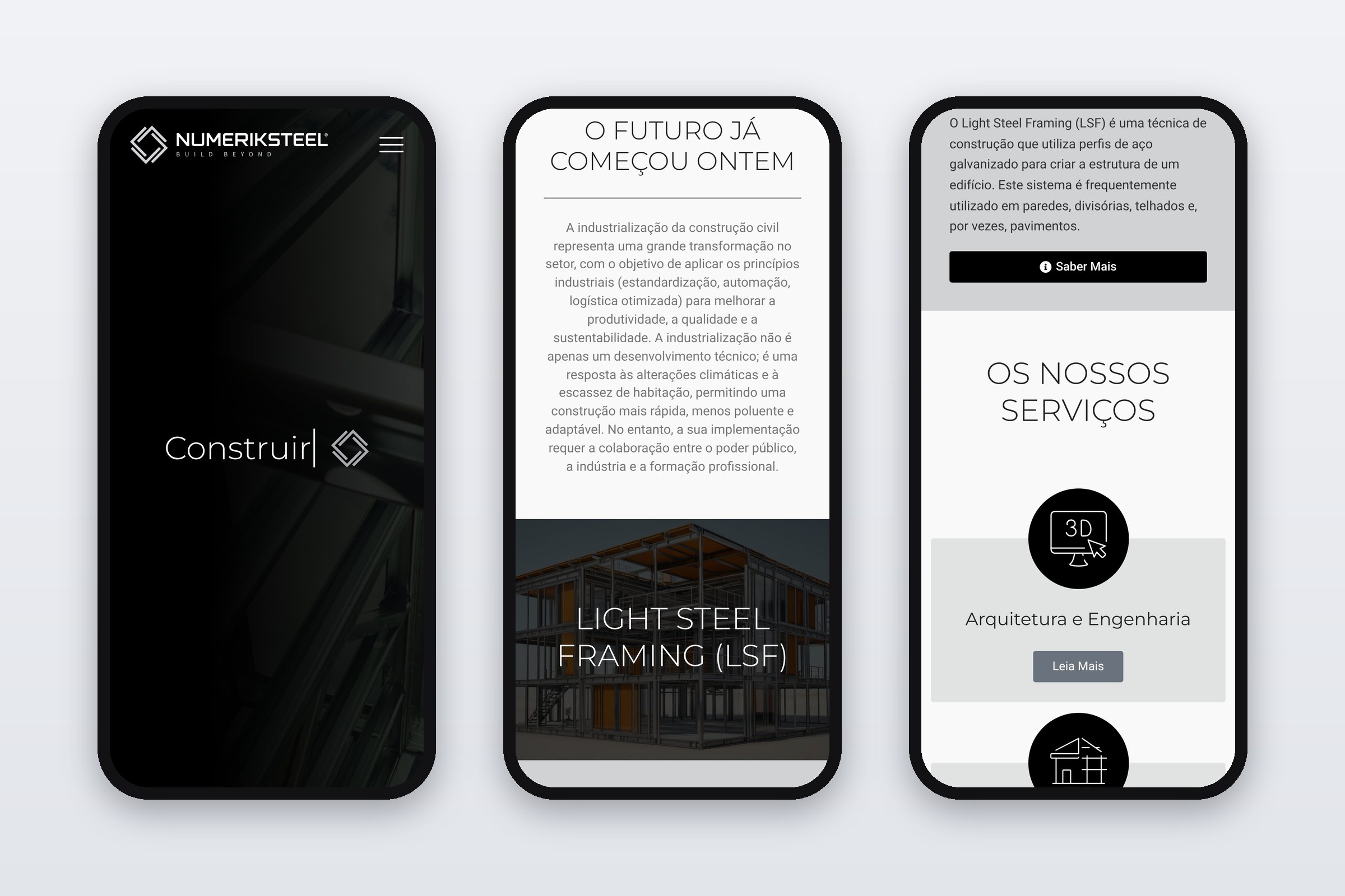 Numeriksteel — site em telemóvel