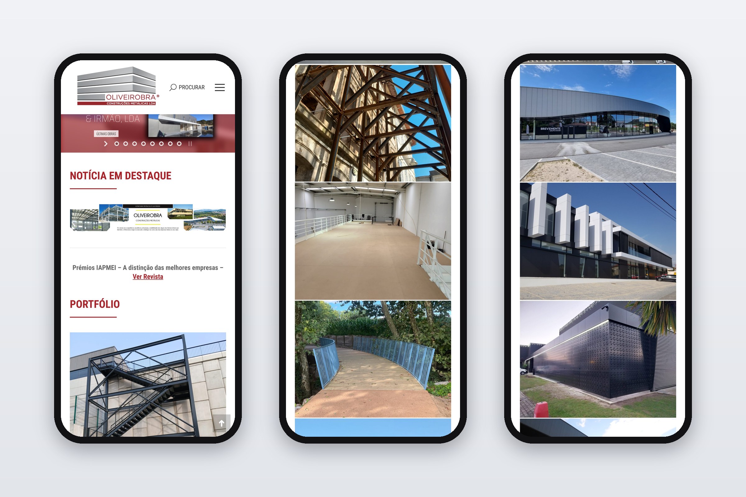Oliveirobra — site em telemóvel