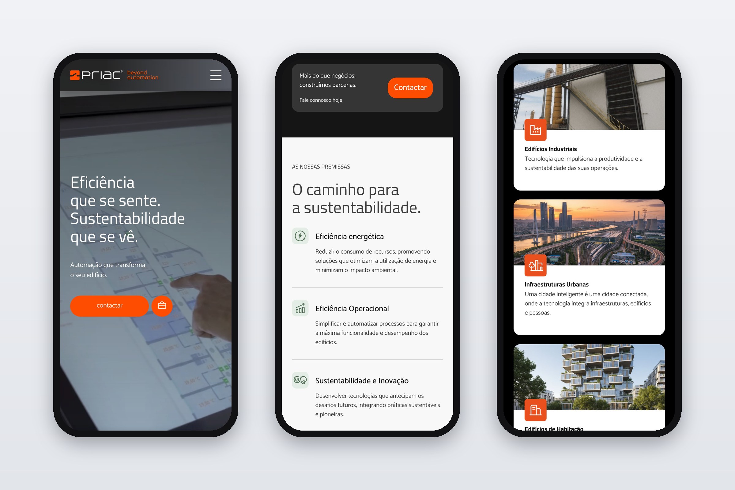 PRIAC — site em telemóvel