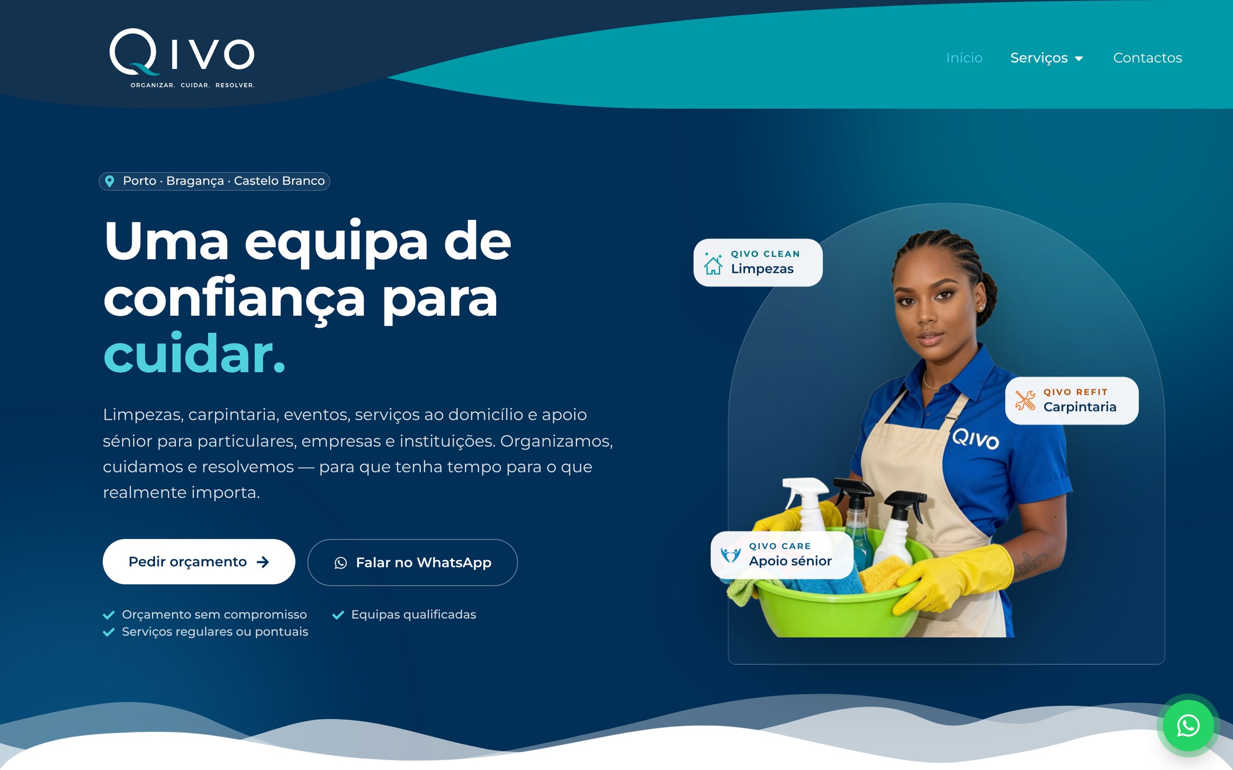 QIVO — página inicial do site