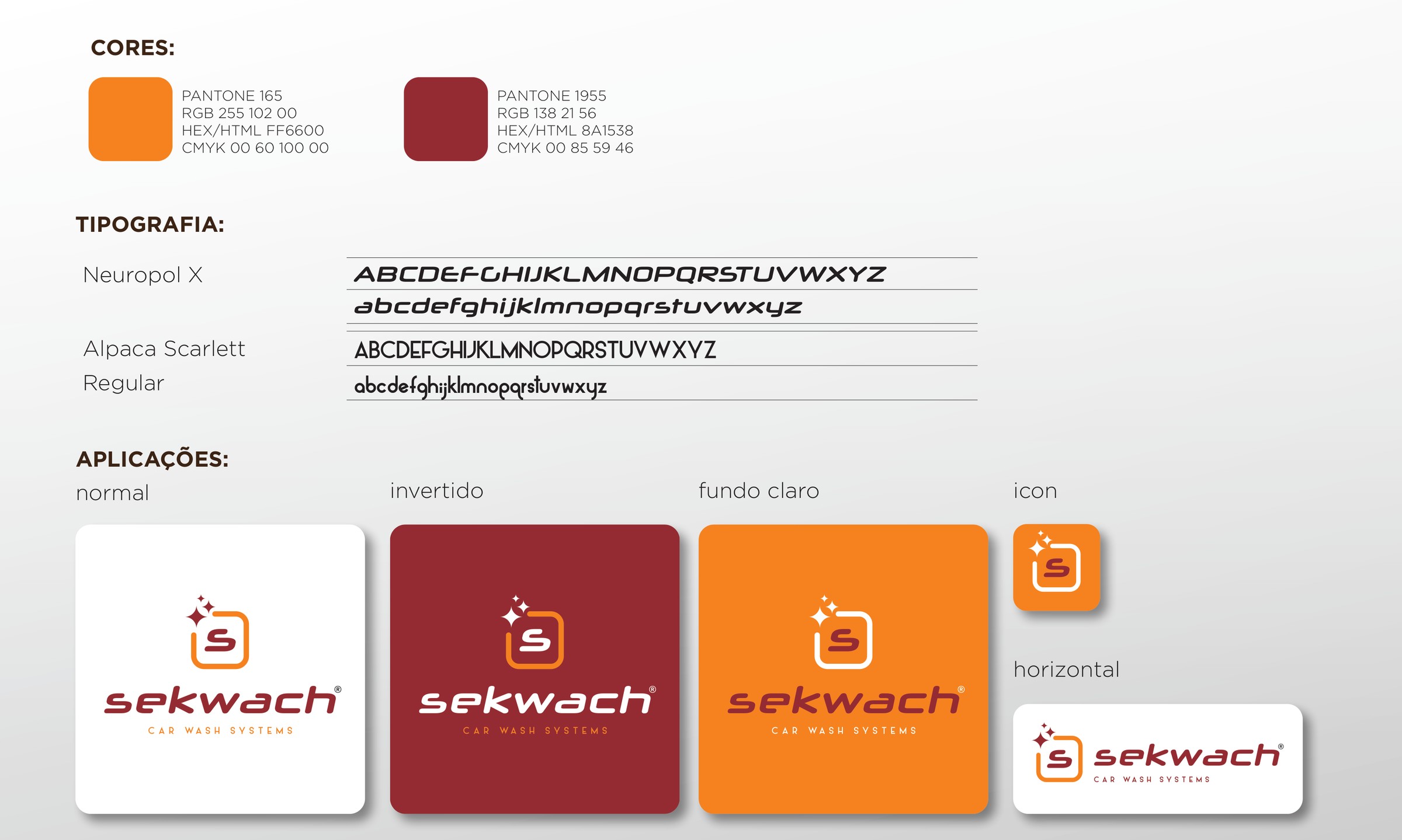 Sekwach — cores e tipografia