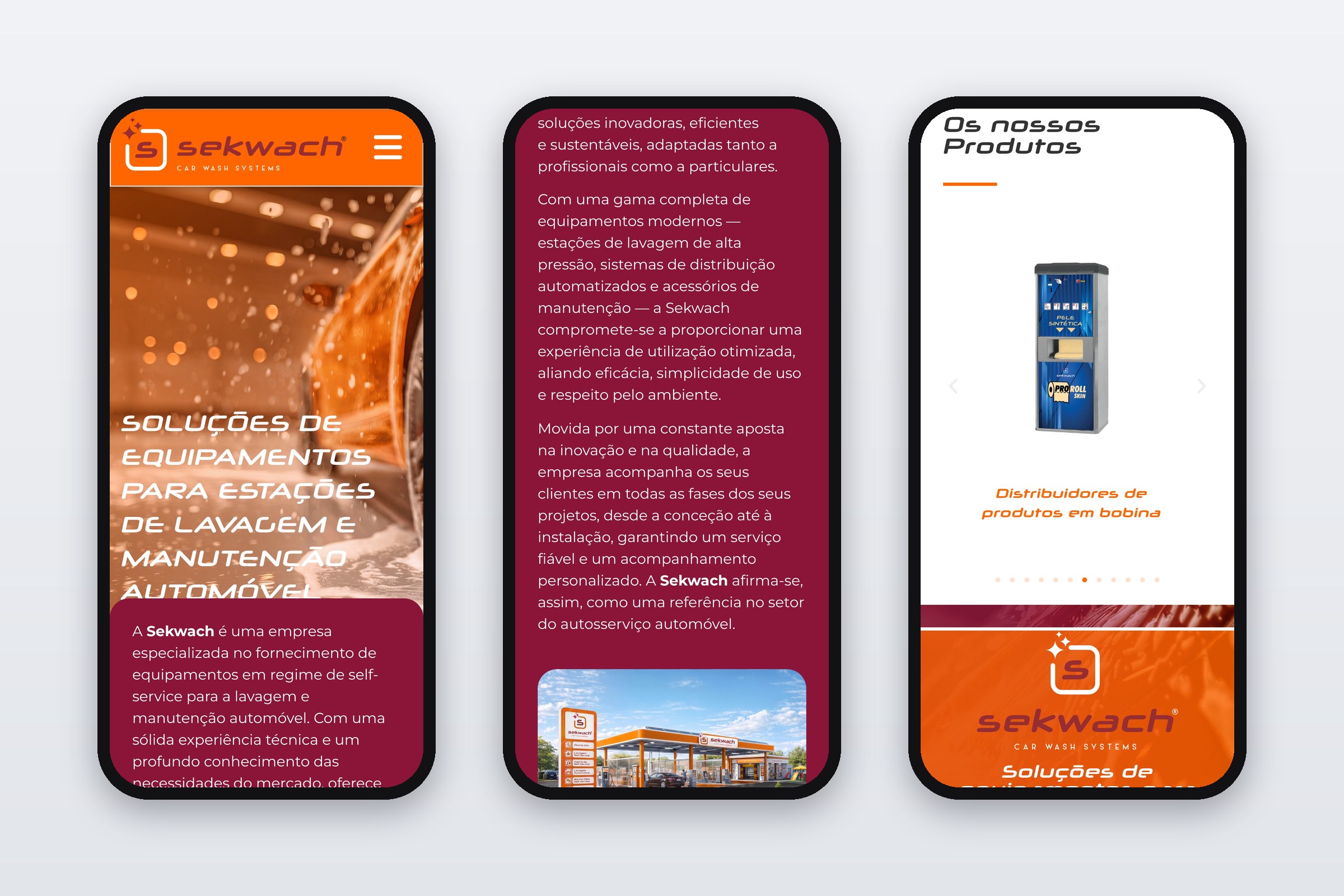 Sekwach — site em telemóvel