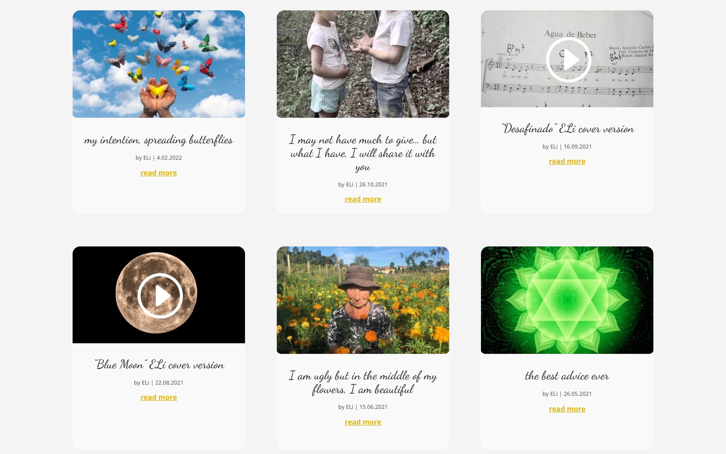 Something to tell — secção do site