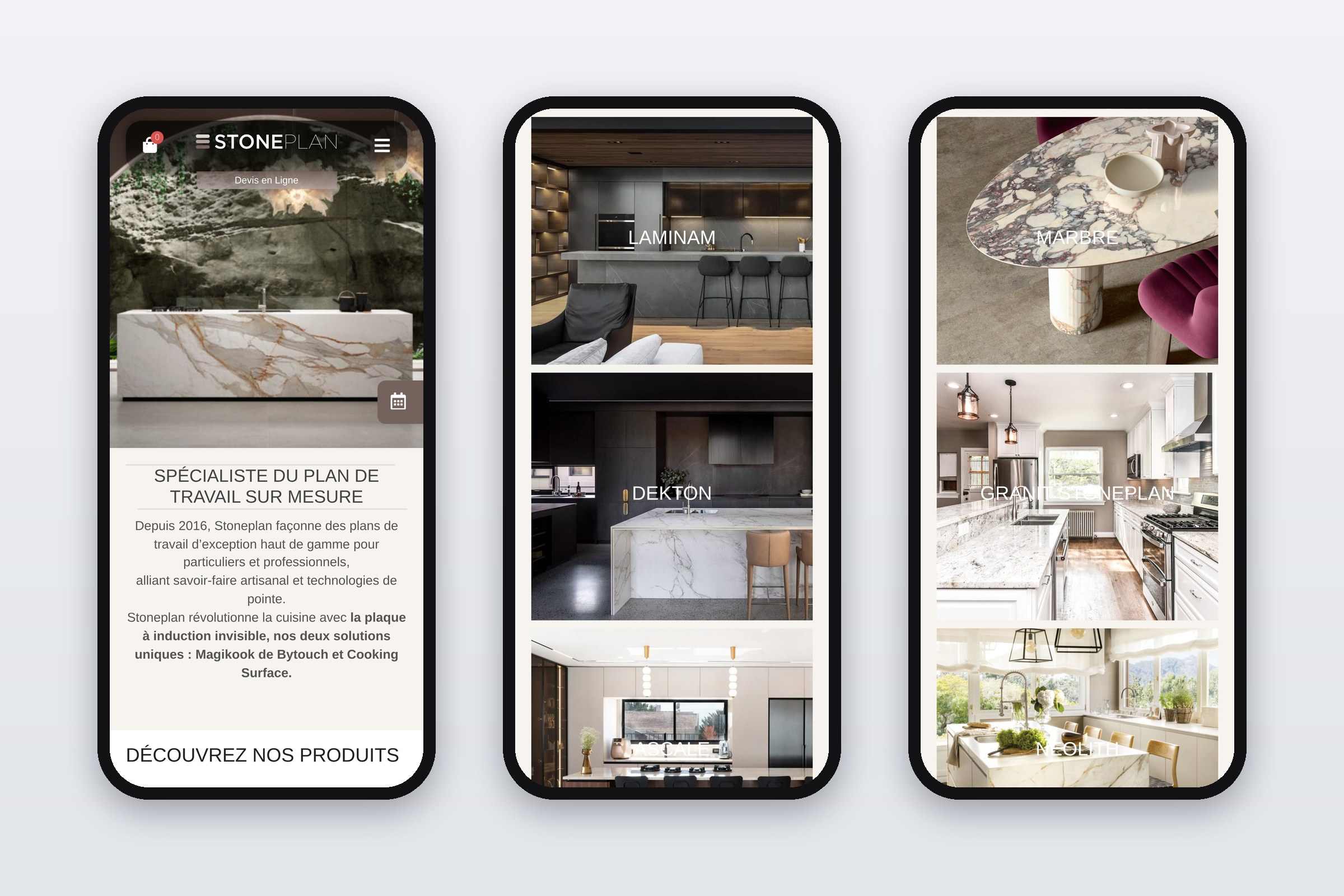 Stoneplan — site em telemóvel